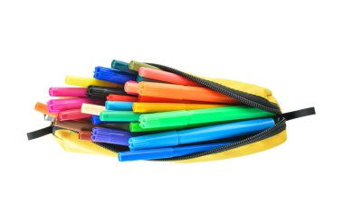 Beyaz arkaplanda renkli işaretler olan dosya