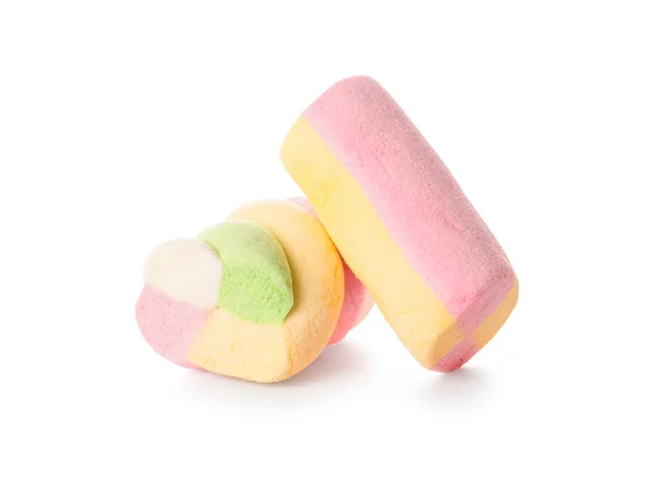 Tasty Marshmallows White Background — Stock Photo, Image