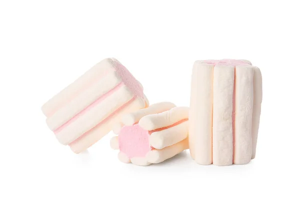 Tasty Marshmallows White Background — Stock Photo, Image