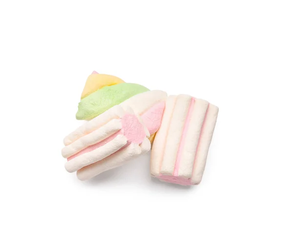 Chutné Marshmallows Bílém Pozadí — Stock fotografie