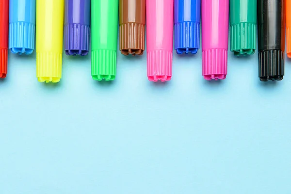 Colorful Markers Color Background — Stock Photo, Image