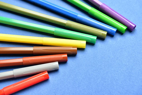 Colorful Markers Color Background — Stock Photo, Image