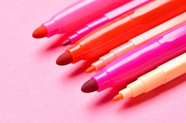 Colorful Markers Color Background — Stock Photo, Image