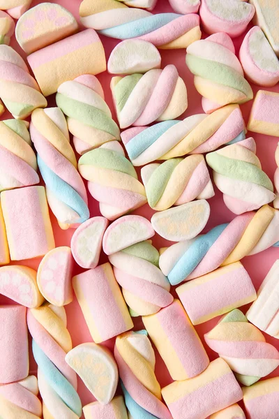 Lekkere Marshmallows Als Achtergrond Close — Stockfoto