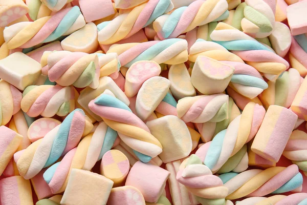 Lekkere Marshmallows Als Achtergrond Close — Stockfoto