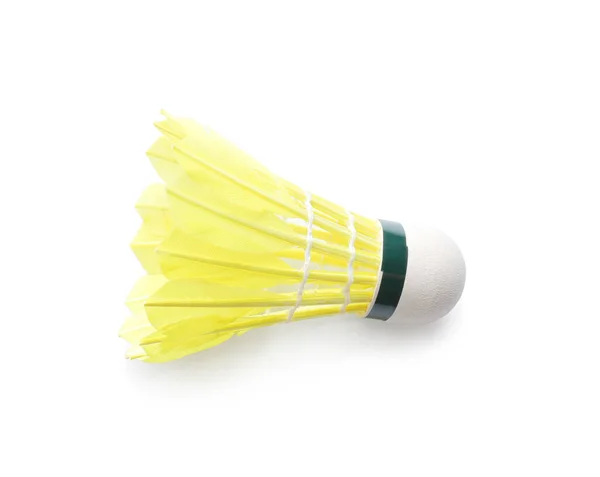 Badminton Shuttlecock Vit Bakgrund — Stockfoto