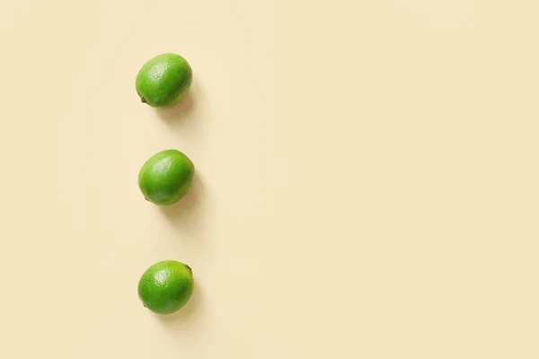 Ízletes Limes Színes Háttér — Stock Fotó
