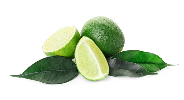 Tasty Limes White Background — Stock Photo, Image
