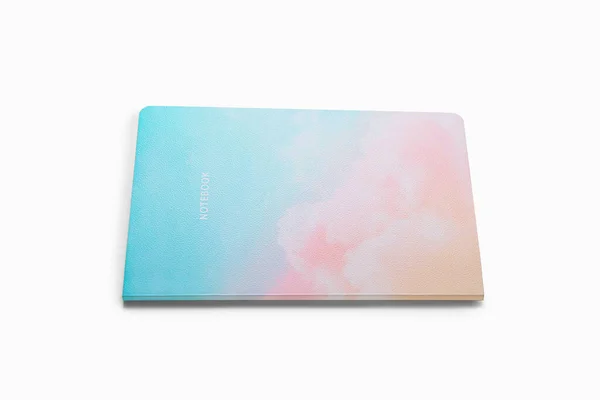 Notebook Elegante Sobre Fundo Branco — Fotografia de Stock