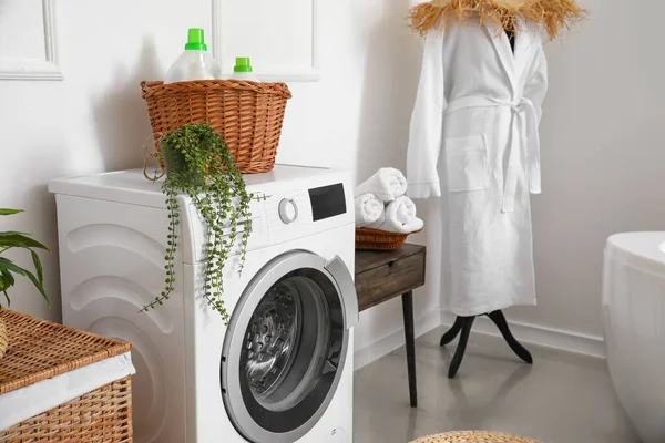 Modern Washing Machine Bathroom — Stock Photo, Image