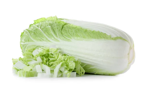 Fresh Chinese Cabbage White Background — Stock Photo, Image