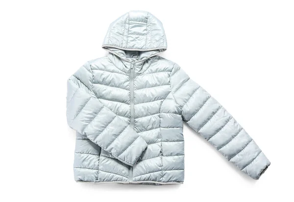 白を基調としたスタイリッシュなパフジャケット — ストック写真