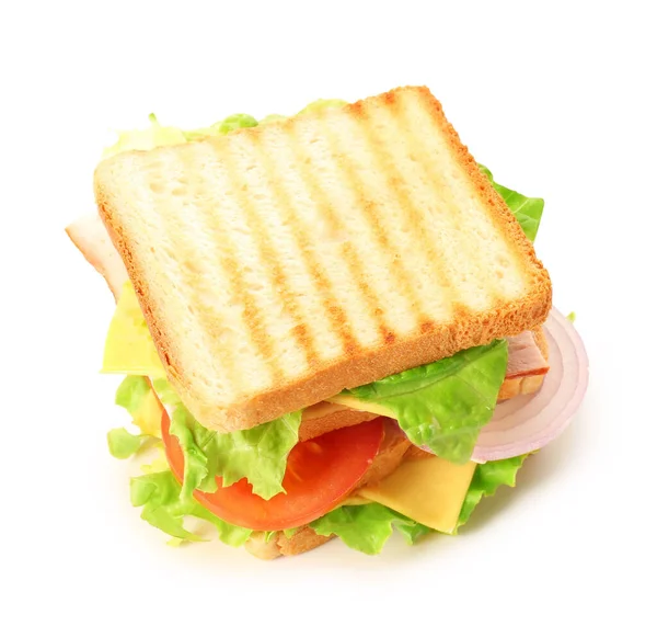 白地においしいサンドイッチ — ストック写真