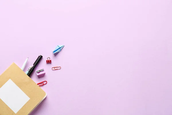 Stationery Supplies Color Background — Stock Photo, Image