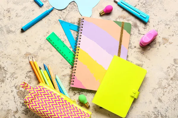 Stationery Supplies Grunge Background — Stock Photo, Image