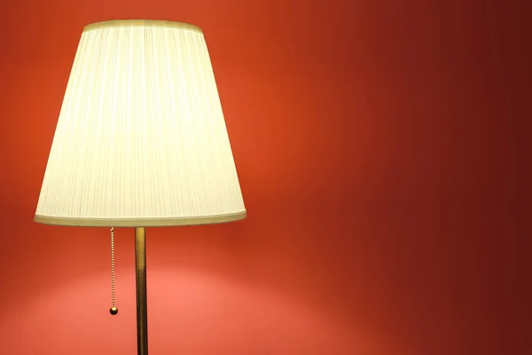 Lampada Incandescente Vicino Alla Parete Colori — Foto Stock