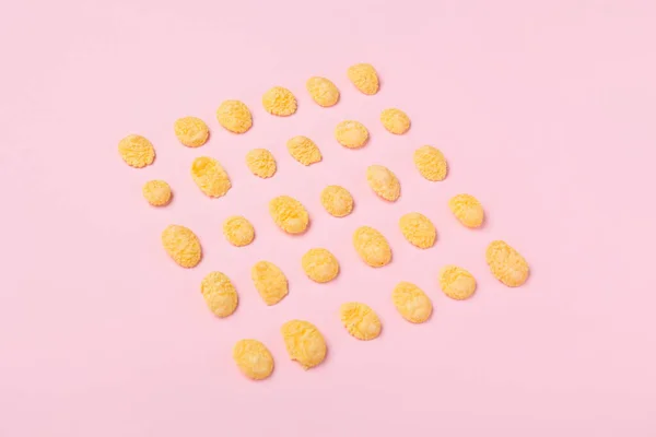 Tasty Cornflakes Color Background — Stock Photo, Image