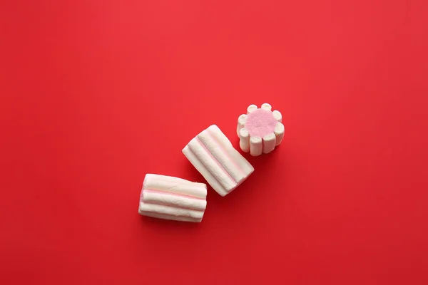 Gustosi Marshmallow Sfondo Colori — Foto Stock