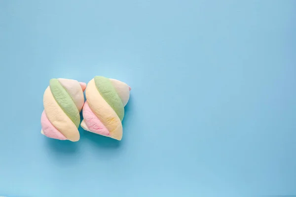 Tasty Marshmallows Color Background — Stock Photo, Image