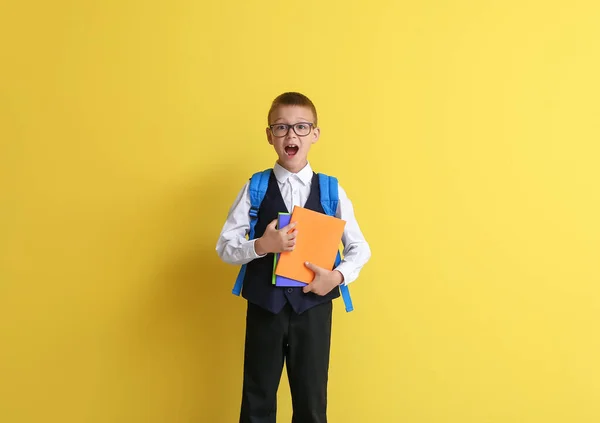 Surprised Pupil Color Background — Stock Photo, Image