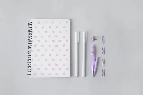 Stationery Supplies Light Background — Stock Photo, Image