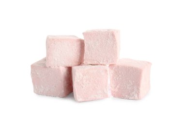 Beyaz arka planda tatlı şekerlemeler