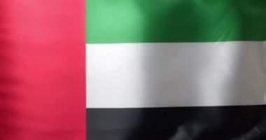 Arka planda Birleşik Arap Emirlikleri bayrağı sallanıyor