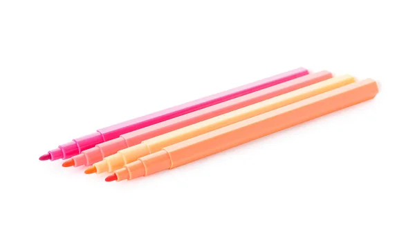 Colorful Felt Tip Pens White Background — Stock Photo, Image