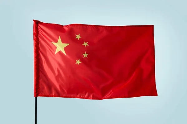Vlajka Číny Barevném Pozadí — Stock fotografie