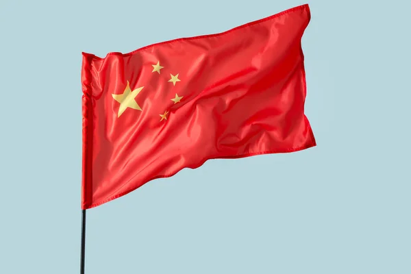 Σημαία Της Κίνας Στο Φόντο Χρώμα — Φωτογραφία Αρχείου