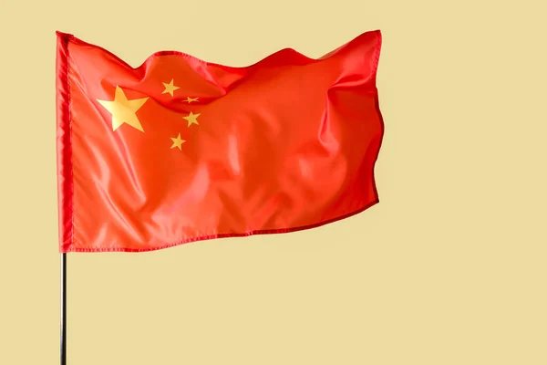 Bandeira China Fundo Cor — Fotografia de Stock