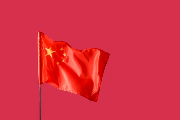Bandeira China Fundo Cor — Fotografia de Stock