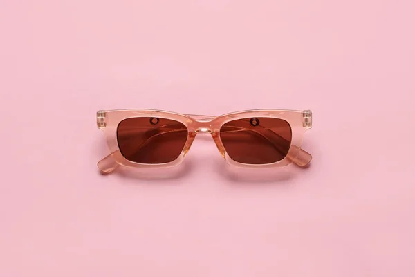 Stylish Female Sunglasses Color Background — Stock Photo, Image