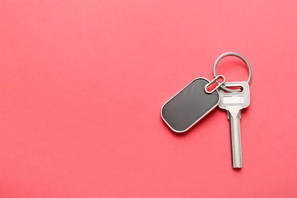 Key Stylish Keychain Color Background — Stock Photo, Image