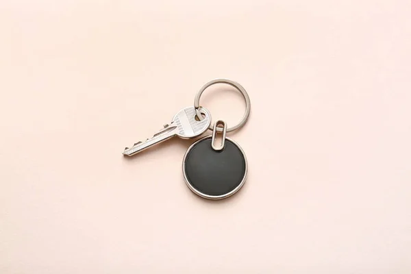 Key Stylish Keychain Light Background — Stock Photo, Image