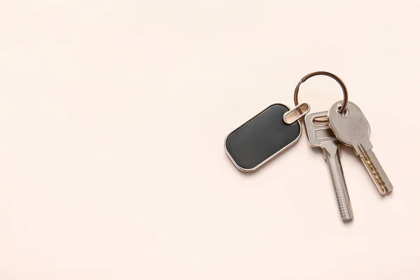 Keys Stylish Keychain Light Background — Stock Photo, Image