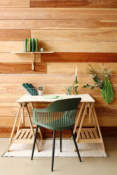 Interior Stylish Room Modern Workplace — Stock Photo, Image
