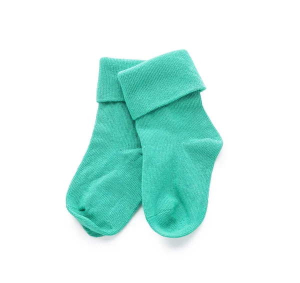 Baby Socks White Background — Stock Photo, Image