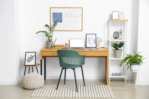 Interior Stylish Room Modern Workplace — Stock Photo, Image