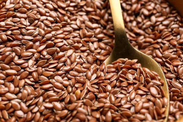 Flax Seeds Background Closeup — Stock Photo, Image