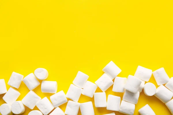 Tasty Marshmallows Color Background — Stock Photo, Image