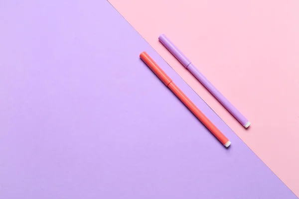 Colorful Markers Color Background — Stock Photo, Image