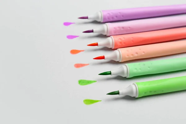 Colorful Markers Light Background — Stock Photo, Image