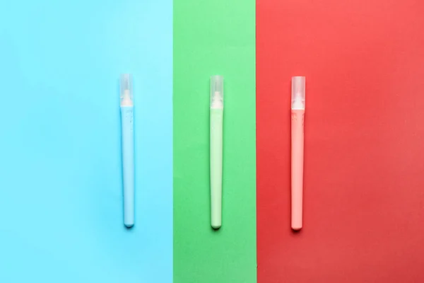 Colorful Markers Color Background — Stock Photo, Image