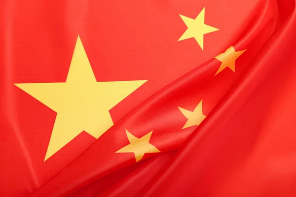 Národní Vlajka Čínské Lidové Republiky Jako Pozadí — Stock fotografie
