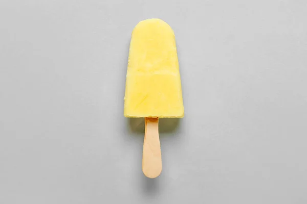 Tasty Pineapple Popsicle Light Background — Stock Photo, Image