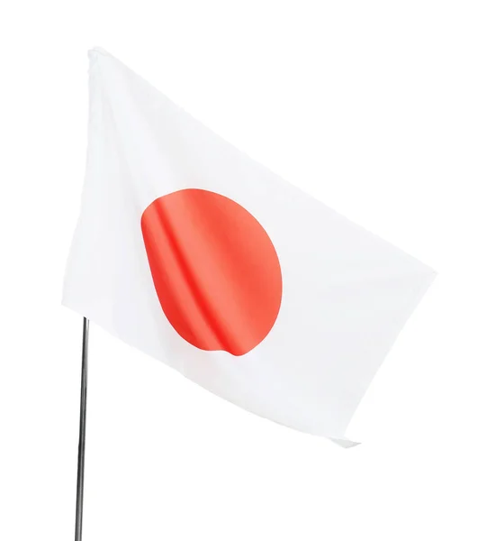 Flagge Von Japan Auf Weißem Hintergrund — Stockfoto