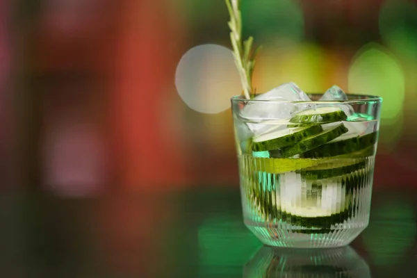 Glas Koude Gin Tonic Tafel Bar — Stockfoto