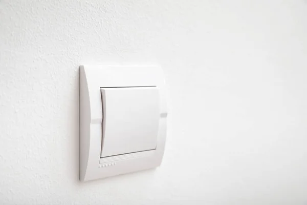 Modern Light Switch White Wall — Stock Photo, Image