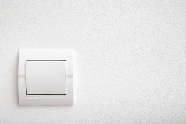 Modern Light Switch White Wall — Stock Photo, Image